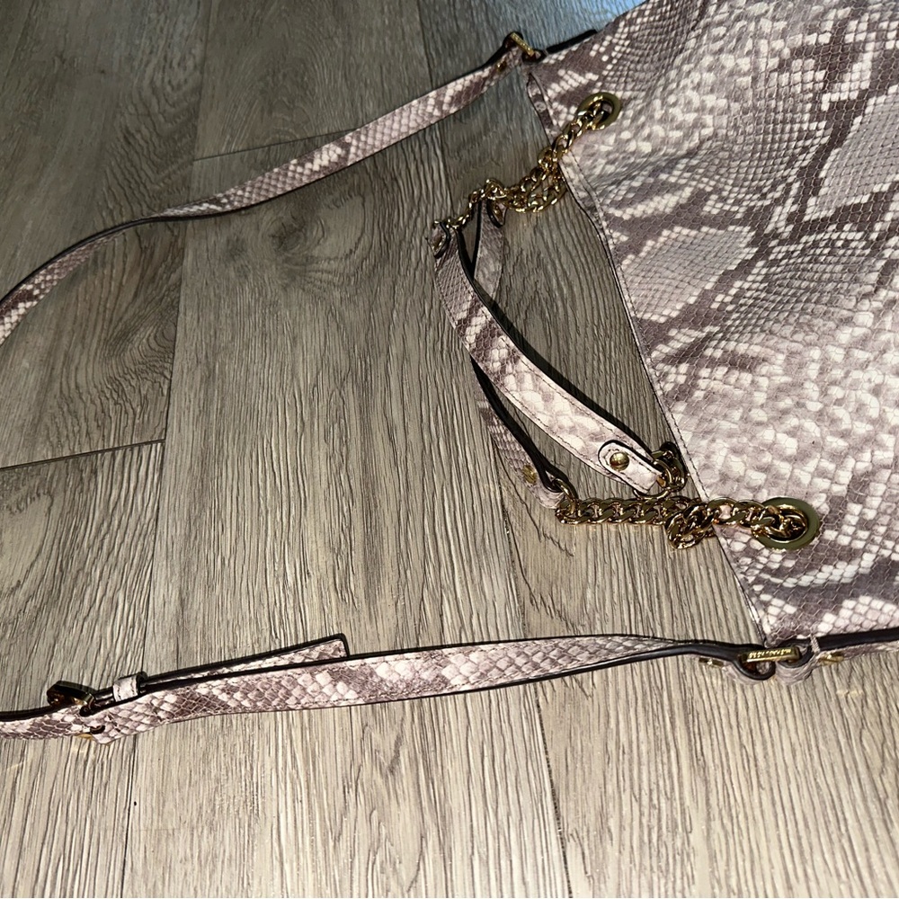 Michael Kors Jet Set Chain Dark Sand Python Large… - image 6